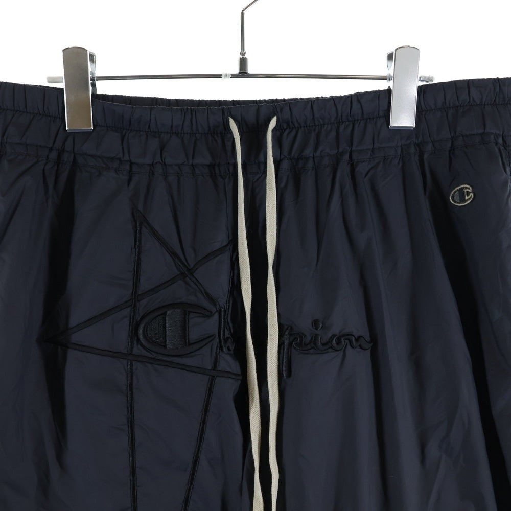 Rick Owens(リックオウエンス) 21SS ×Champion Nylon Pants チャンピオン ナイロンパンツ ブラック CM21S0016-216769