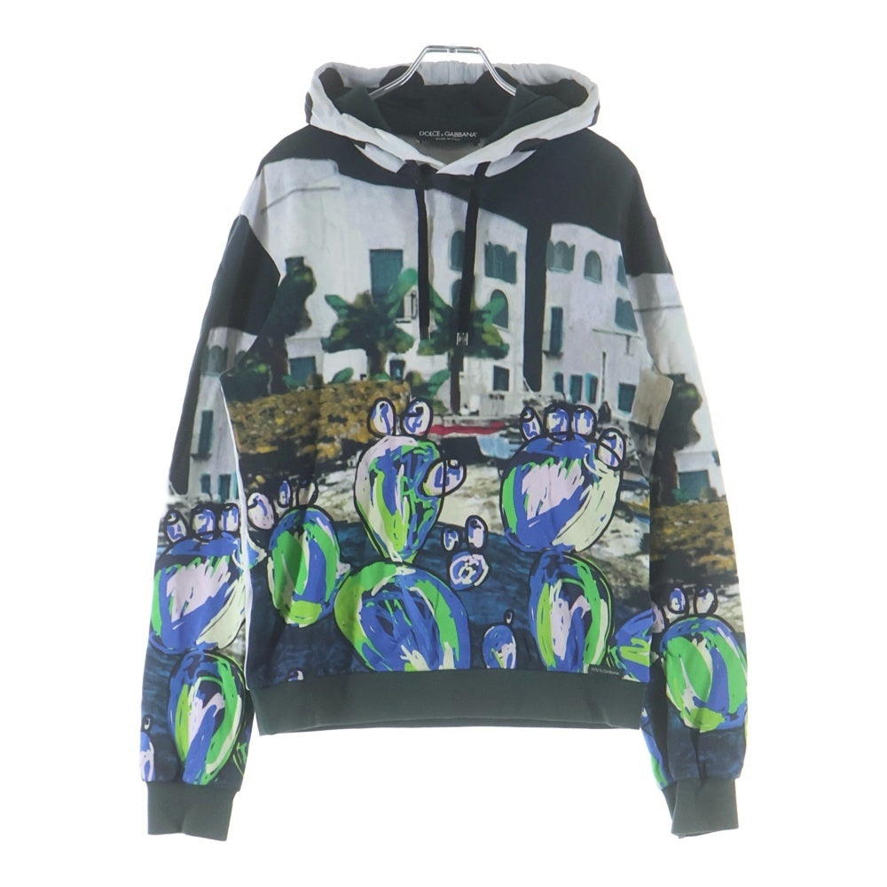 DOLCE & GABBANA(ドルチェアンドガッバーナ) Hoodie グラフィックプリント 総柄プルオーバースウェットパーカー フーディー マルチ G9EL0T G7CVY