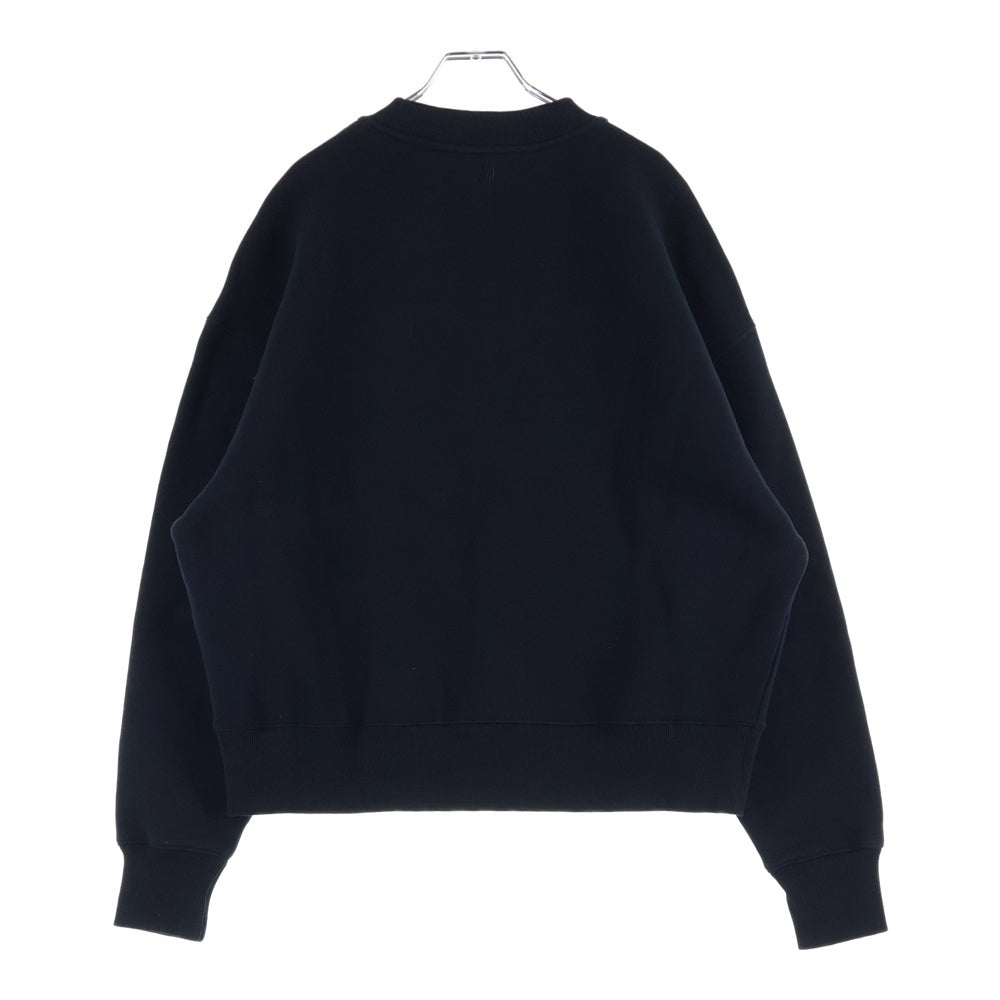 AMI Alexandre Mattiussi(アミアレクサンドルマテュッシ) Tiger Swaetshirt タイガーハートロゴ刺繍 クルーネックスウェットトレーナー ブラック E22UDW009.749
