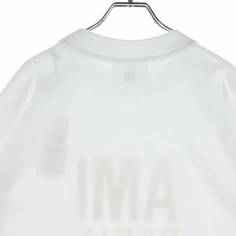 AMI Alexandre Mattiussi(アミアレクサンドルマテュッシ) Oversized T-Shirt フロントロゴ オーバーサイズ 半袖Tシャツ ホワイト H21HJ112.701