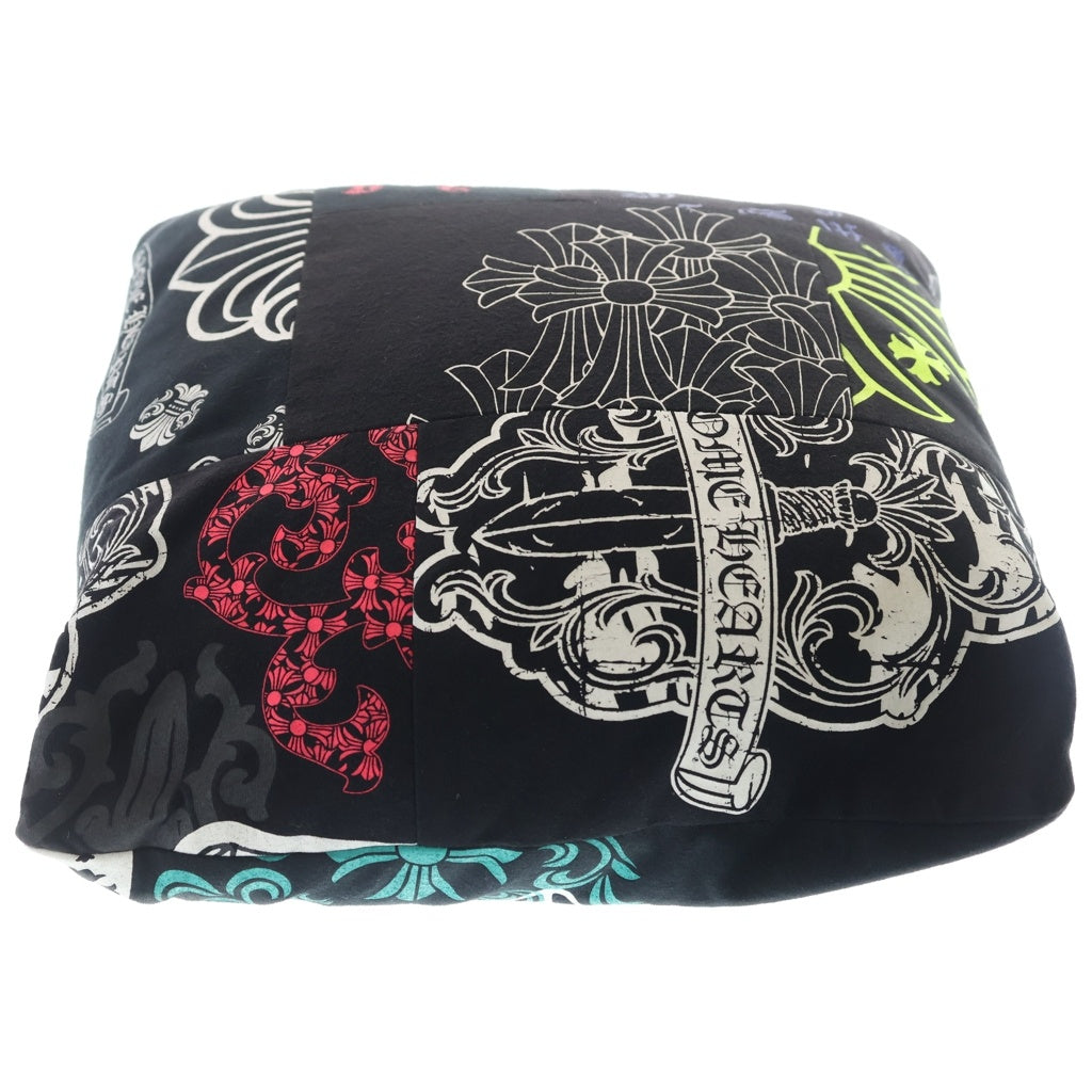 CHROME HEARTS(クロムハーツ) フローラルクロス マルチプリント 総柄 クッション ブラック