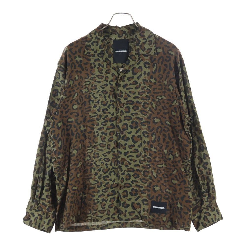 NEIGHBORHOOD(ネイバーフッド) 20SS ALOHA.LEOPARD/RL-SHIRT.LS レオパード 長袖シャツ カーキ 201TSNH-SHM05