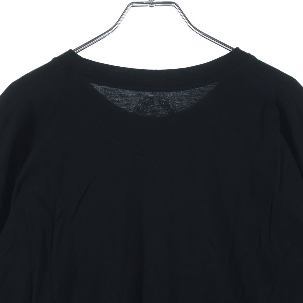 CHROME HEARTS(クロムハーツ) CH L/S T-SHIRT ネックロゴ 長袖Tシャツ ロンT ブラック/ブルー