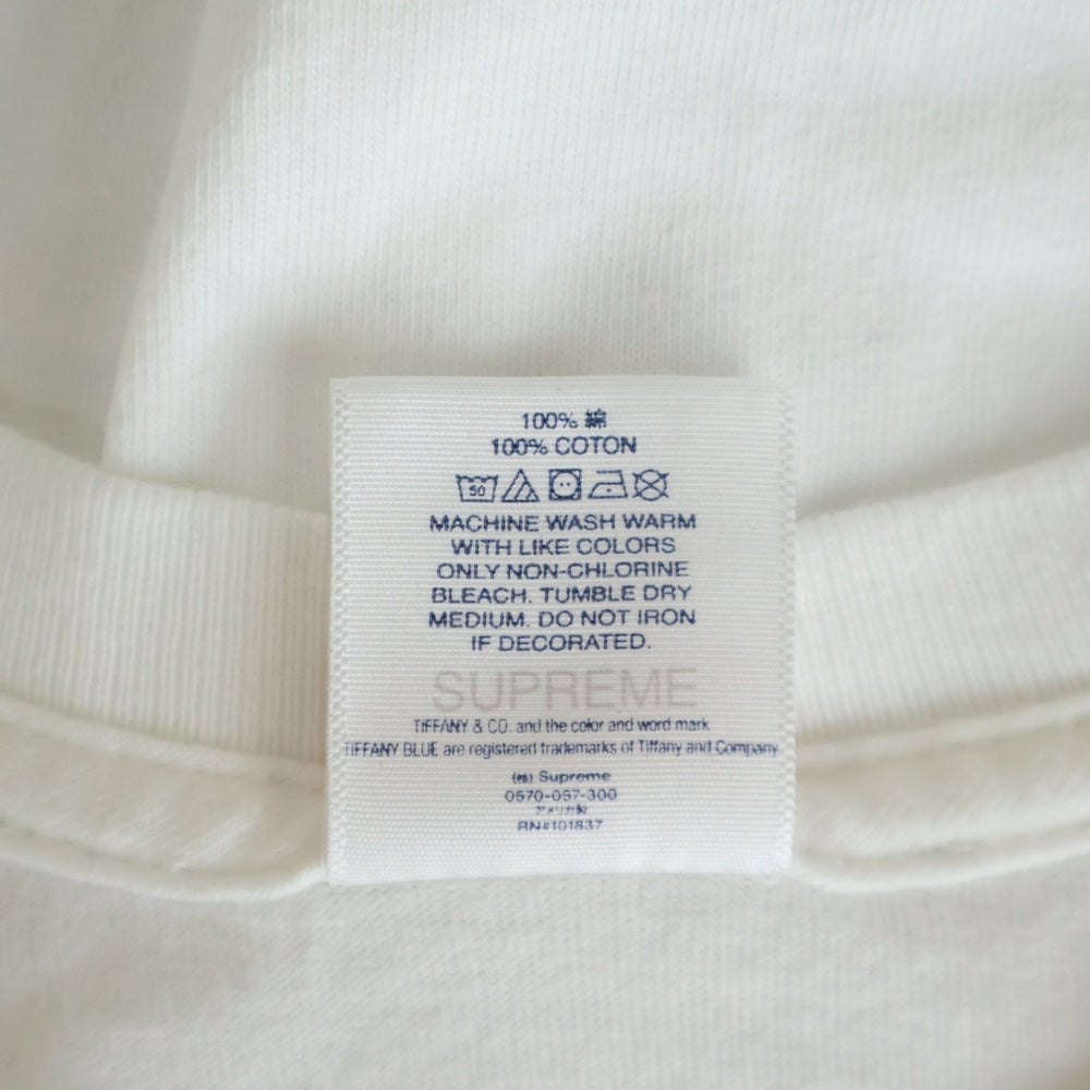 SUPREME(シュプリーム) 21AW ×Tiffany&Co Box Logo Tee ティファニー ボックスロゴ 半袖Tシャツ ホワイト