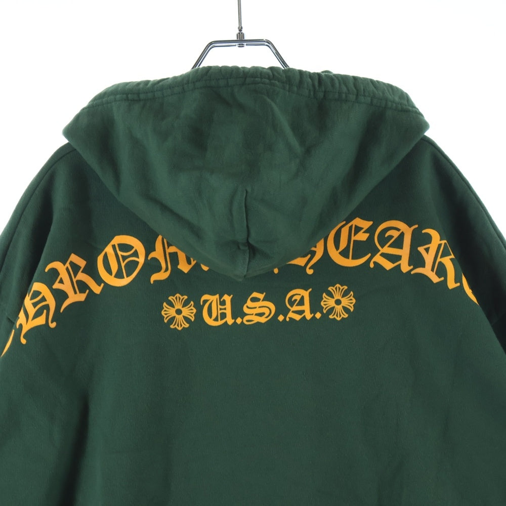 CHROME HEARTS(クロムハーツ) SWTSHRT PLVR LTD ONLINE オンライン限定 Tバープリント プルオーバースウェットパーカー フーディー グリーン