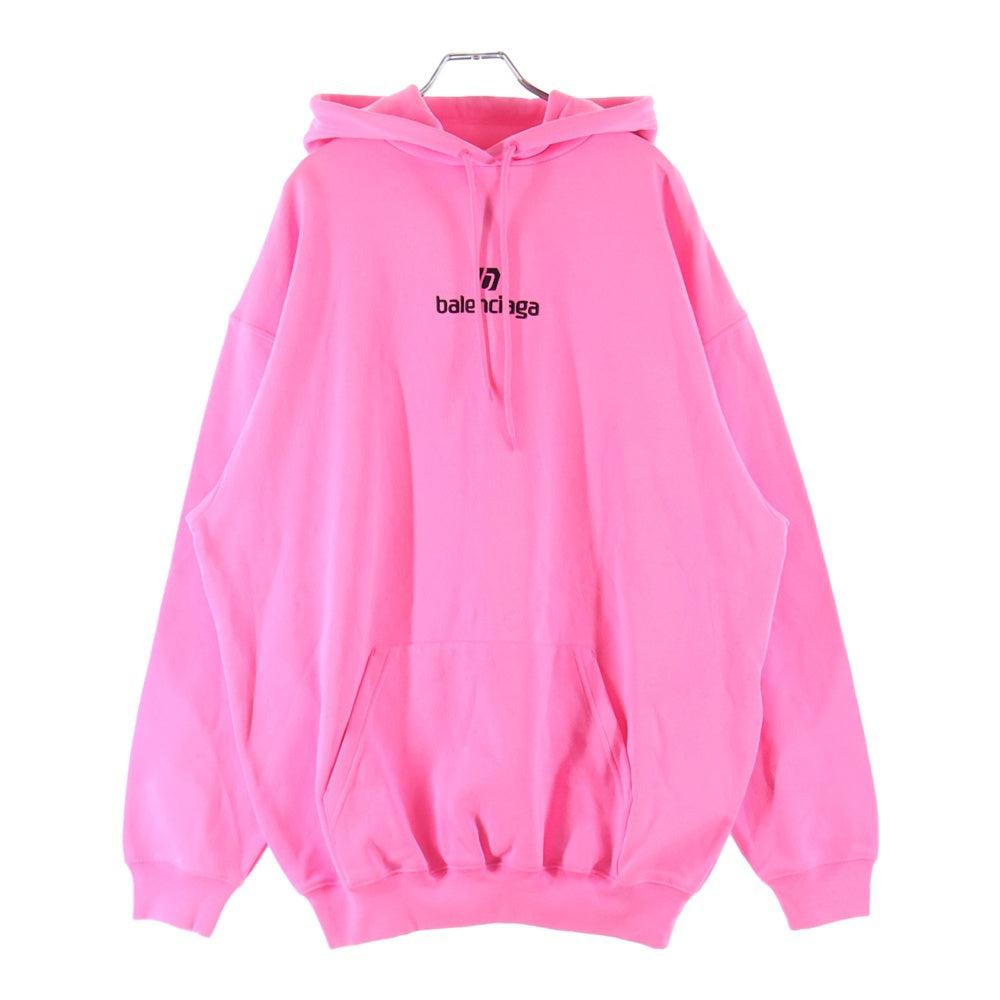 【新品未使用】バレンシアガ バックロゴ フーディ パーカー ピンク BALENCIAGA(バレンシアガ) 20AW Hoodie ロゴ刺繍 プルオーバー