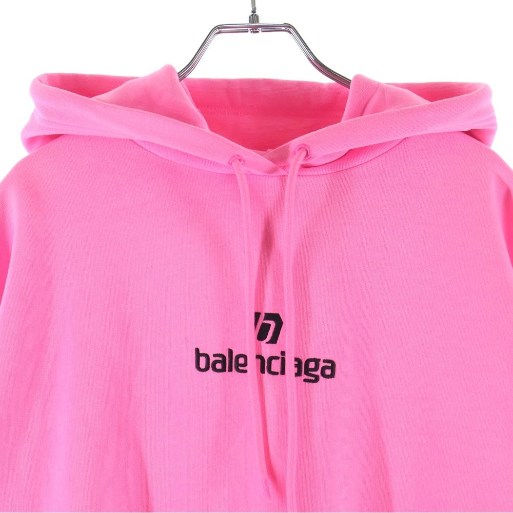 BALENCIAGA(バレンシアガ) 20AW Hoodie ロゴ刺繍 プルオーバースウェットパーカー フーディー ピンク 578135 TJVE1