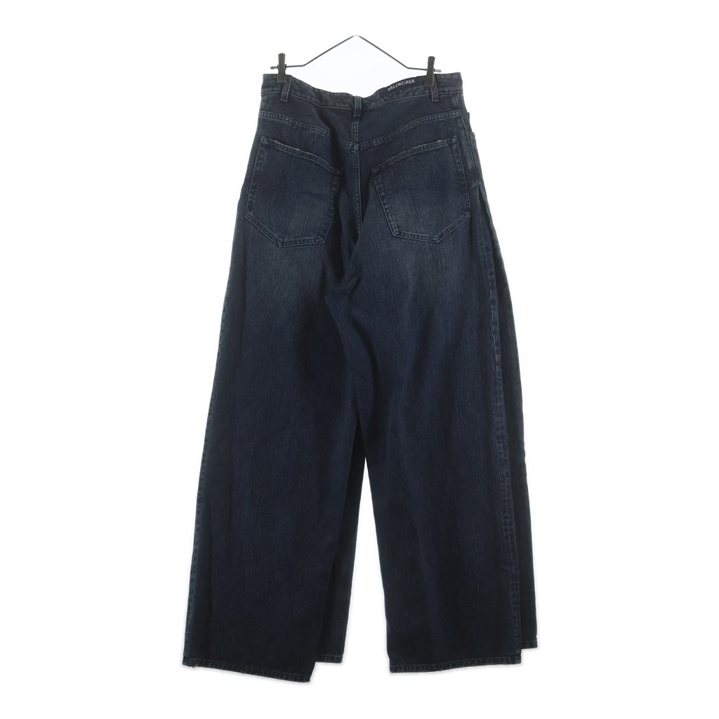 BALENCIAGA(バレンシアガ) 23AW Double Front Wide Leg Jeans ダブルフロント ワイドレッグジーンズ デニムパンツ インディゴ 767979 TNW65