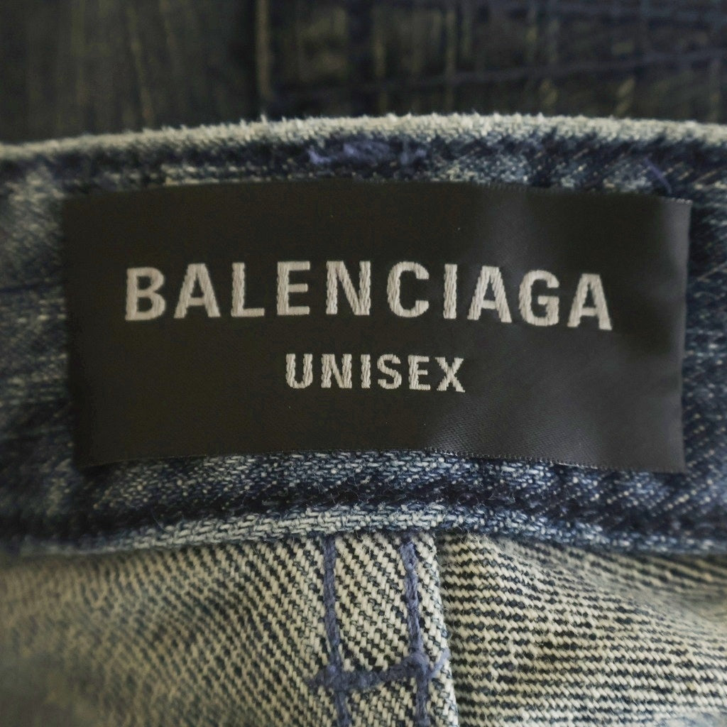 BALENCIAGA(バレンシアガ) 23AW Double Front Wide Leg Jeans ダブルフロント ワイドレッグジーンズ デニムパンツ インディゴ 767979 TNW65