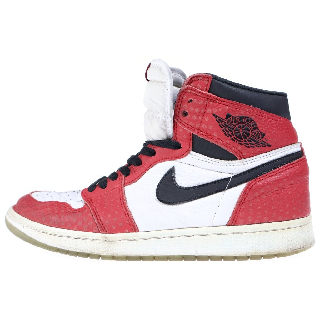 NIKE(ナイキ) AIR JORDAN 1 RETRO HIGH ORIGIN STORY 555088-602 エアジョーダン 1 レトロ オリジナル ストーリー ハイカットスニーカー レッド/ホワイト US9.5/27.5cm