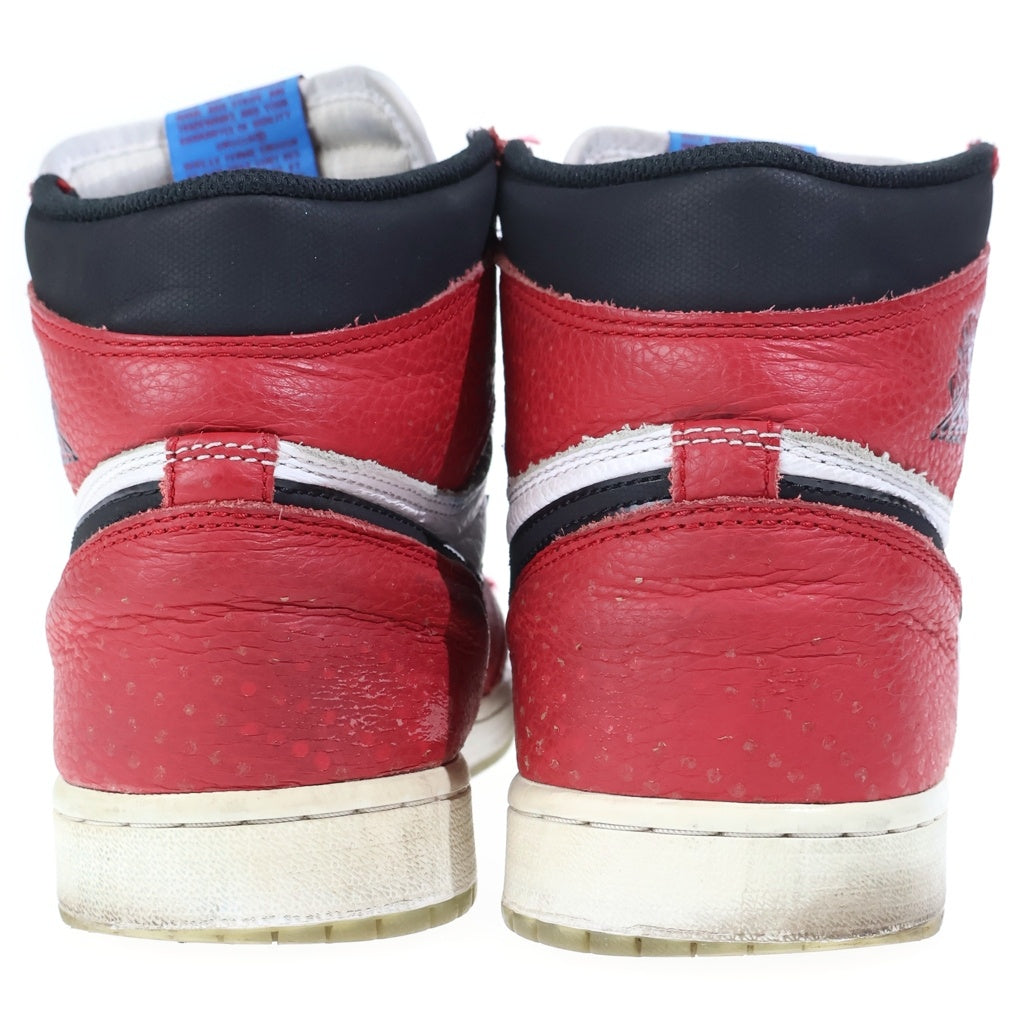 NIKE(ナイキ) AIR JORDAN 1 RETRO HIGH ORIGIN STORY 555088-602 エアジョーダン 1 レトロ オリジナル ストーリー ハイカットスニーカー レッド/ホワイト US9.5/27.5cm