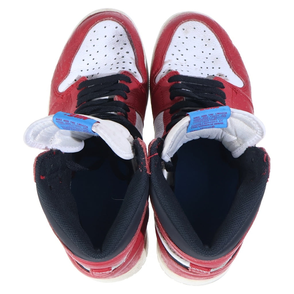 NIKE(ナイキ) AIR JORDAN 1 RETRO HIGH ORIGIN STORY 555088-602 エアジョーダン 1 レトロ オリジナル ストーリー ハイカットスニーカー レッド/ホワイト US9.5/27.5cm