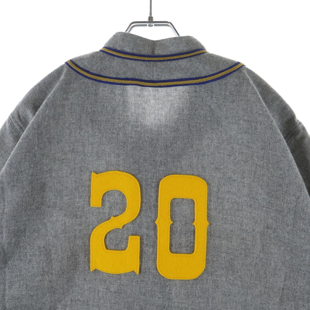 TENDERLOIN(テンダーロイン) T-BASEBALL SHT ウールアンゴラ 半袖ベースボールシャツ グレー