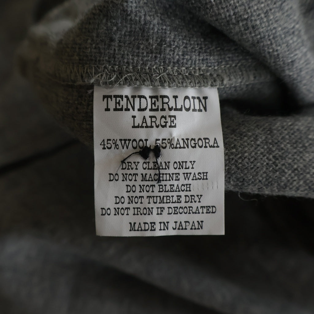 TENDERLOIN(テンダーロイン) T-BASEBALL SHT ウールアンゴラ 半袖ベースボールシャツ グレー