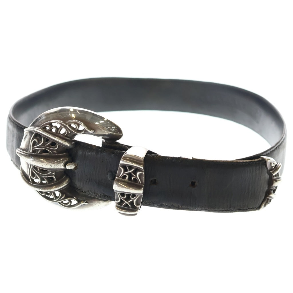 CHROME HEARTS(クロムハーツ) 1.5 3PC BLT TALON タロン レザーベルト ブラック/シルバー