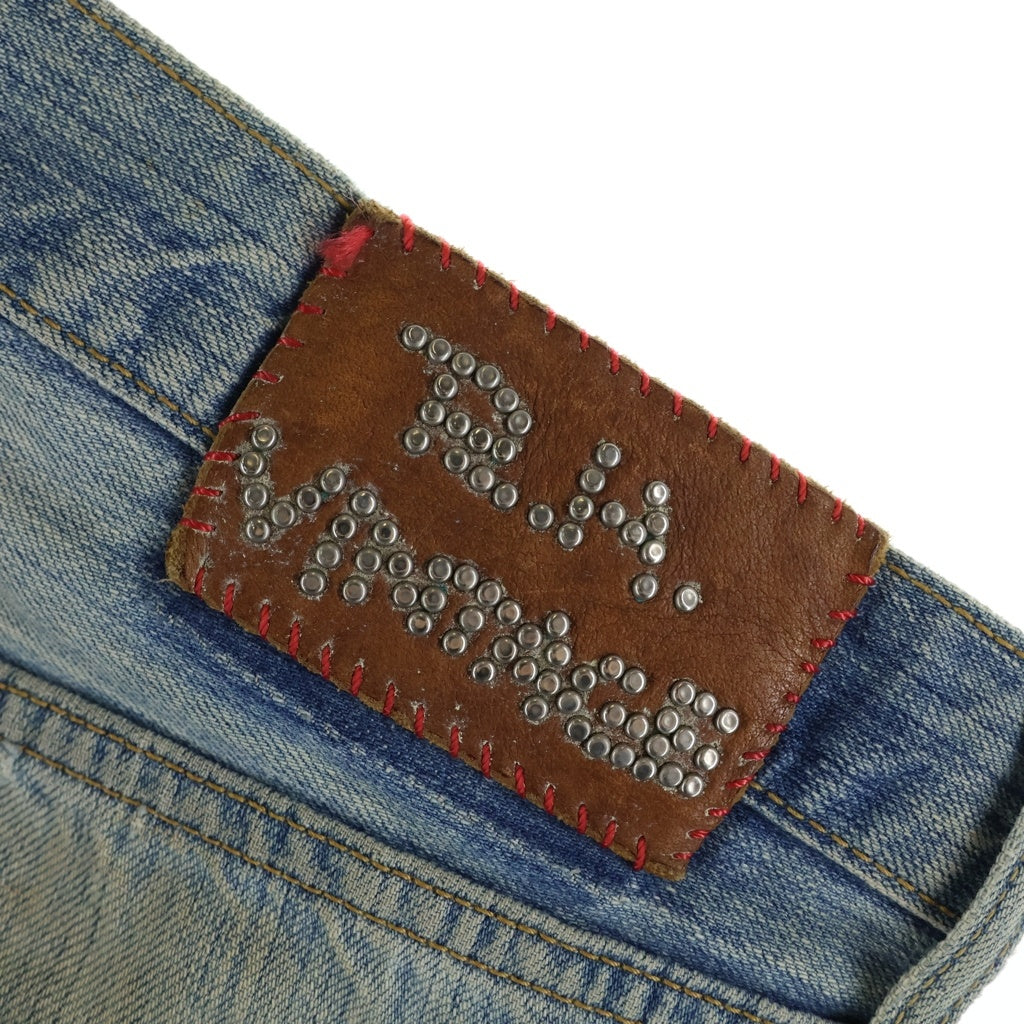 R.H.VINTAGE(ロンハーマンヴィンテージ) ボタンフライ デニムハーフパンツ ショーツ インディゴ