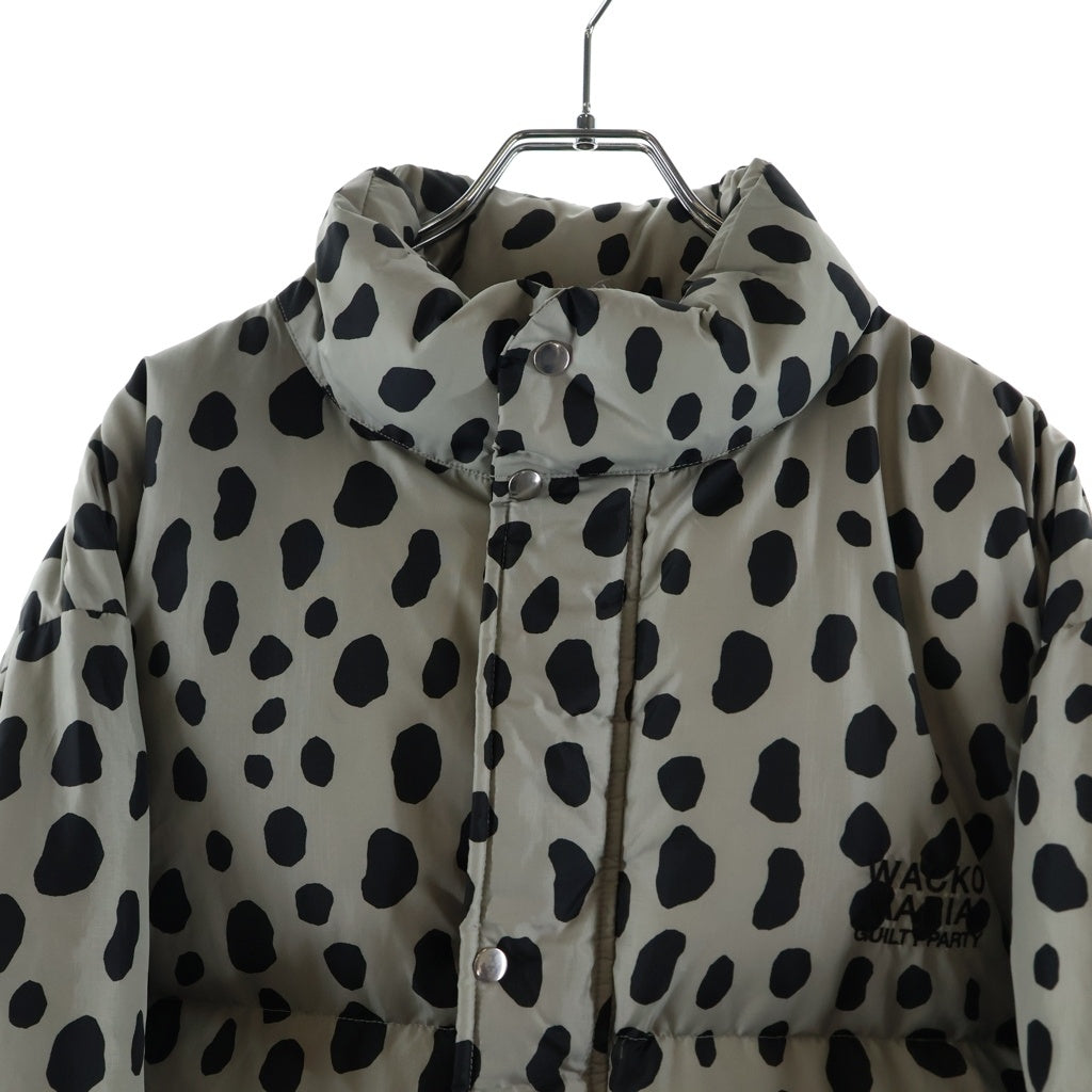 WACKO MARIA(ワコマリア) 24AW ×NANGA LEOPARD DOWN JACKET ナンガ レオパードダウンジャケット グレー