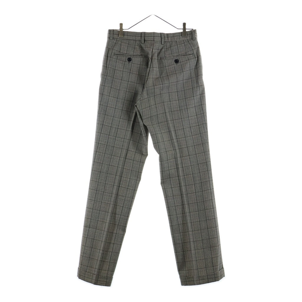 DRIES VAN NOTEN(ドリスヴァンノッテン) Wool Check Pants ウールチェックパンツ グレー
