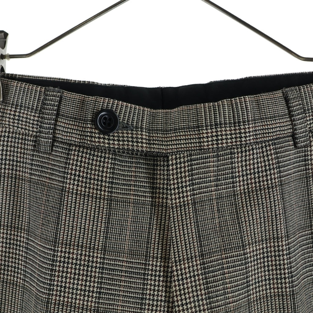 DRIES VAN NOTEN(ドリスヴァンノッテン) Wool Check Pants ウールチェックパンツ グレー