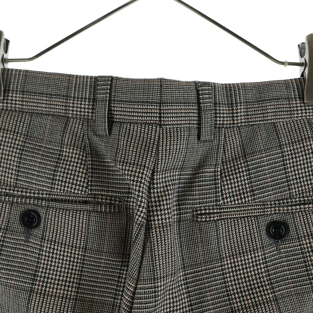 DRIES VAN NOTEN(ドリスヴァンノッテン) Wool Check Pants ウールチェックパンツ グレー