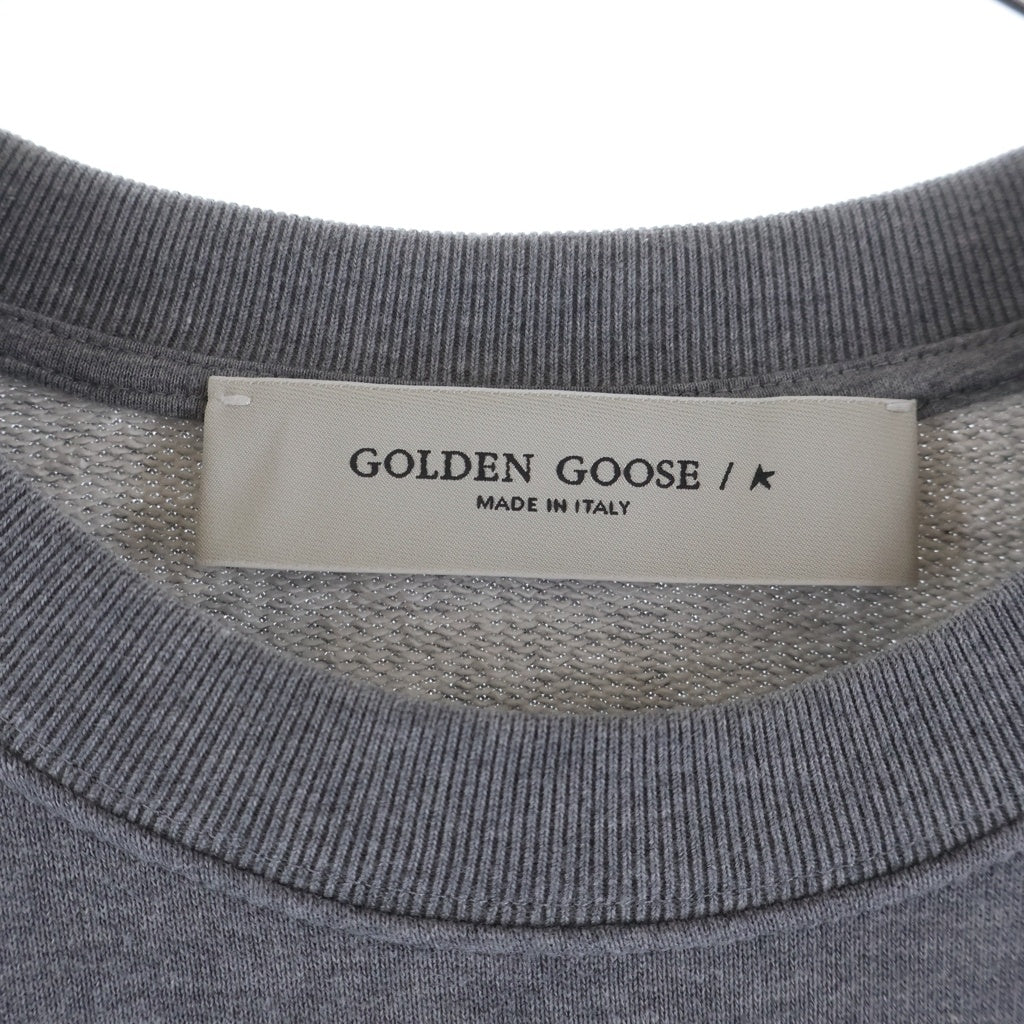 GOLDEN GOOSE DELUXE BRAND(ゴールデングースデラックスブランド) Sweatshirt スパンコール装飾 クルーネックスウェットトレーナー グレー GMP00791