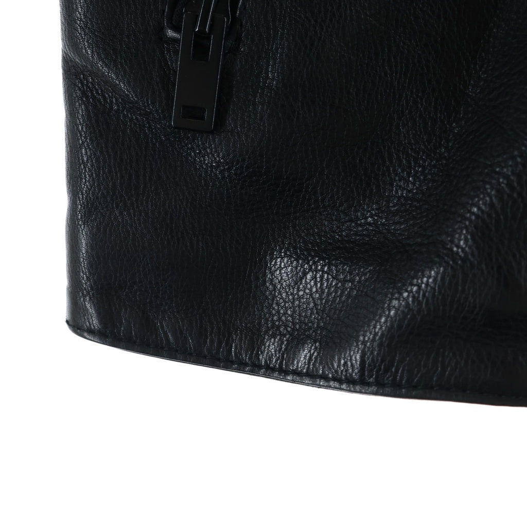 Maison Margiela(メゾンマルジェラ) 15AW 5Zip Leather Jacket ハの字 レザーライダースジャケット ブラック S30AM0313 SX9250
