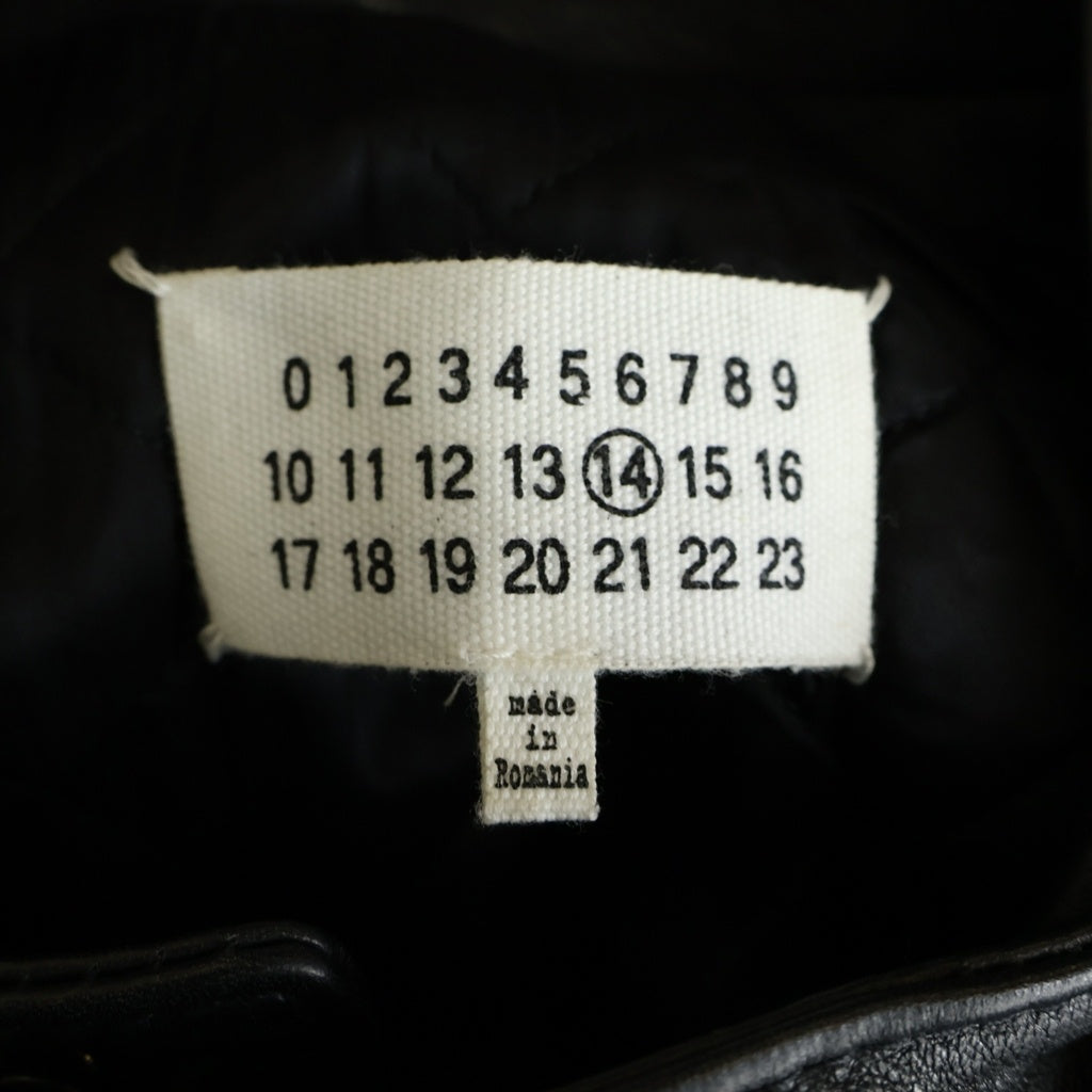 Maison Margiela(メゾンマルジェラ) 15AW 5Zip Leather Jacket ハの字 レザーライダースジャケット ブラック S30AM0313 SX9250