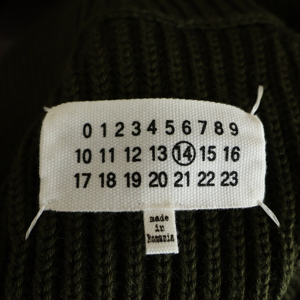 Maison Margiela(メゾンマルジェラ) 17AW Drivers Knit ドライバーズニット ジップアップウールニットセーター カーキ S50GP0087 S16019