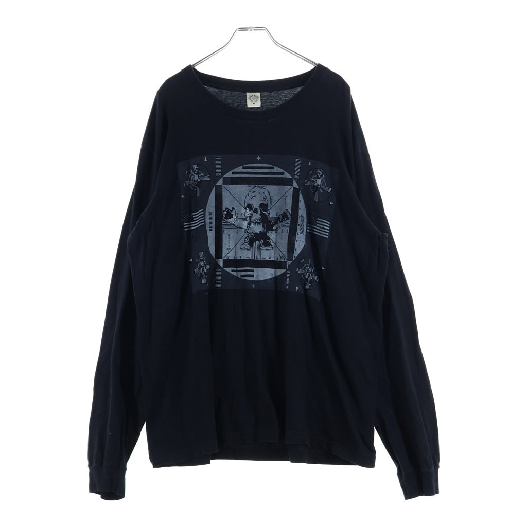 CHROME HEARTS(クロムハーツ) OLD Foti Skeleton Print L/S Tee オールド フォティ 両面プリント ロングスリーブ長袖Tシャツ ブラック