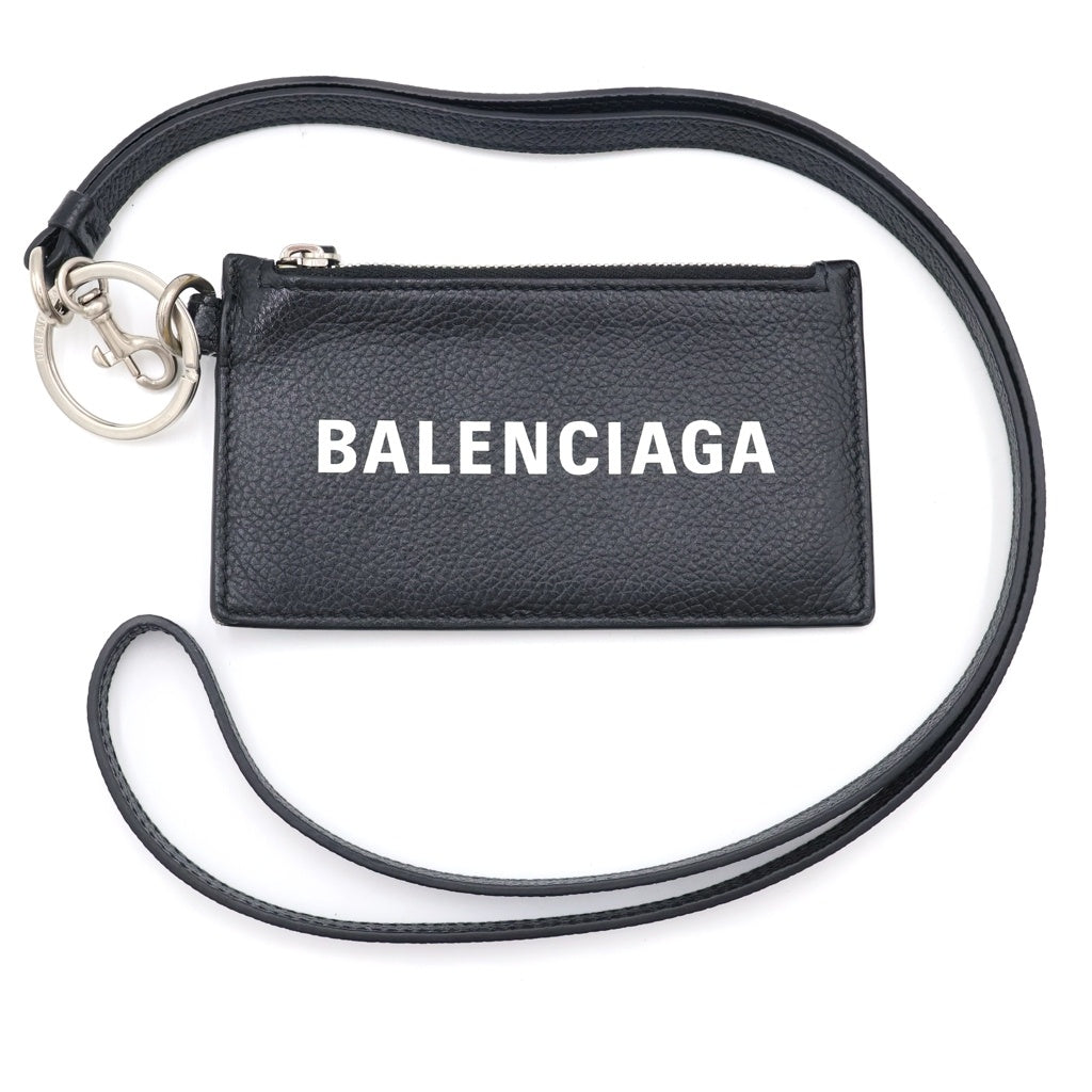 バレンシアガ　カードケース　キーリング　0710 BALENCIAGA(バレンシアガ) Card Case キーリング付き レザーカード
