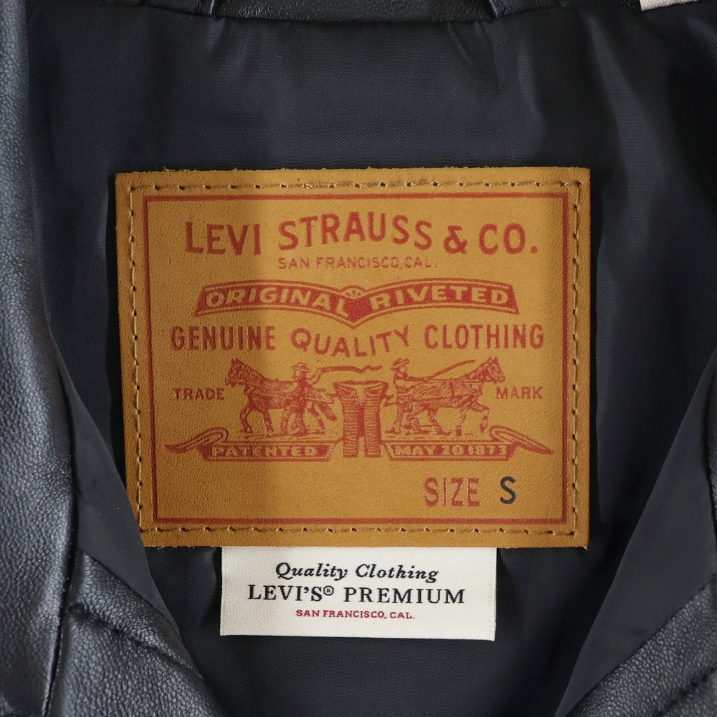 Levi's(リーバイス) PREMIUM BLACK TYPE2 TRUCKER LEATHER JACKET プレミアム タイプ2 レザートラッカージャケット ブラック PC9-005ZA-0000