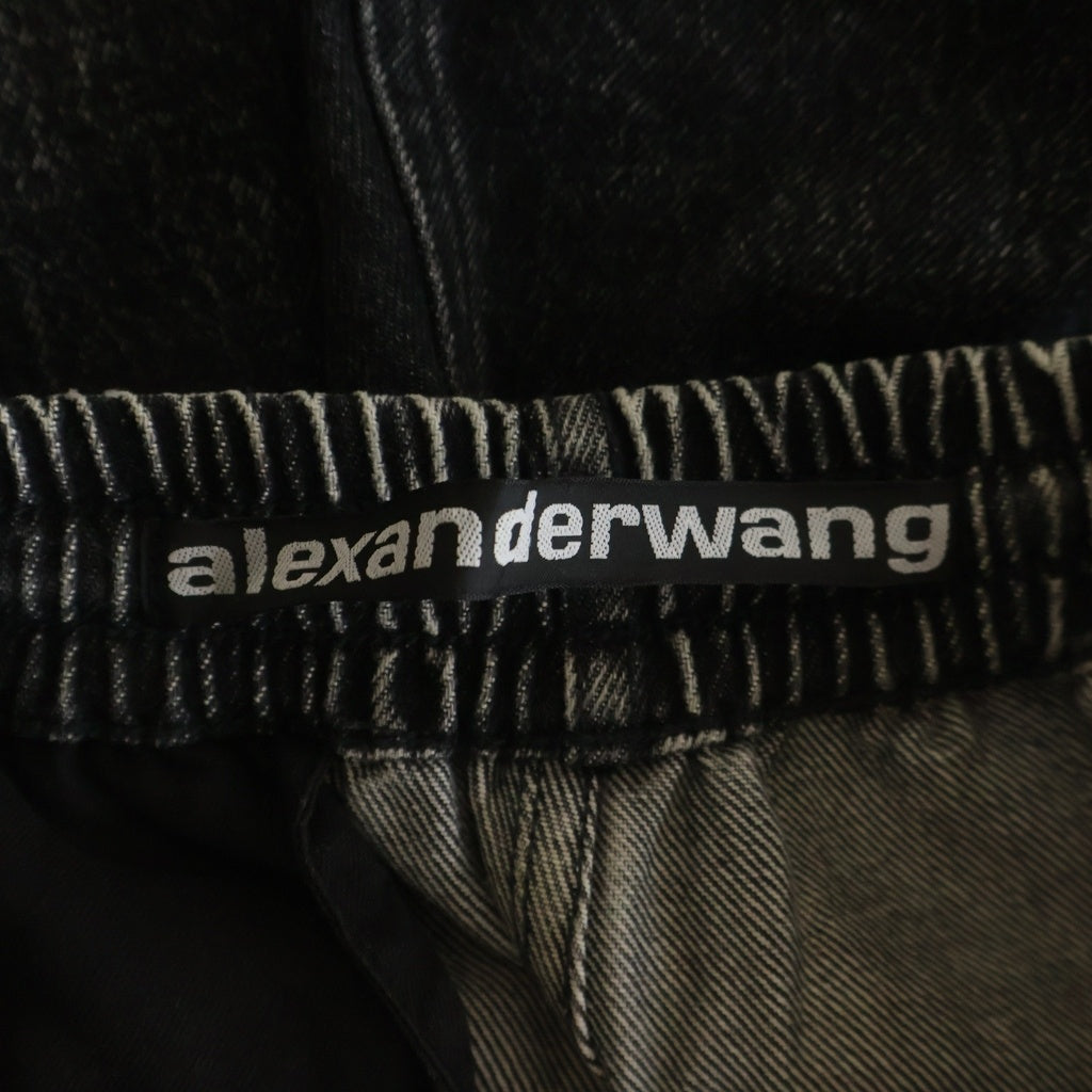 ALEXANDER WANG(アレキサンダーワン) Jogger Pants サイドロゴ デニムジョガーパンツ グレー