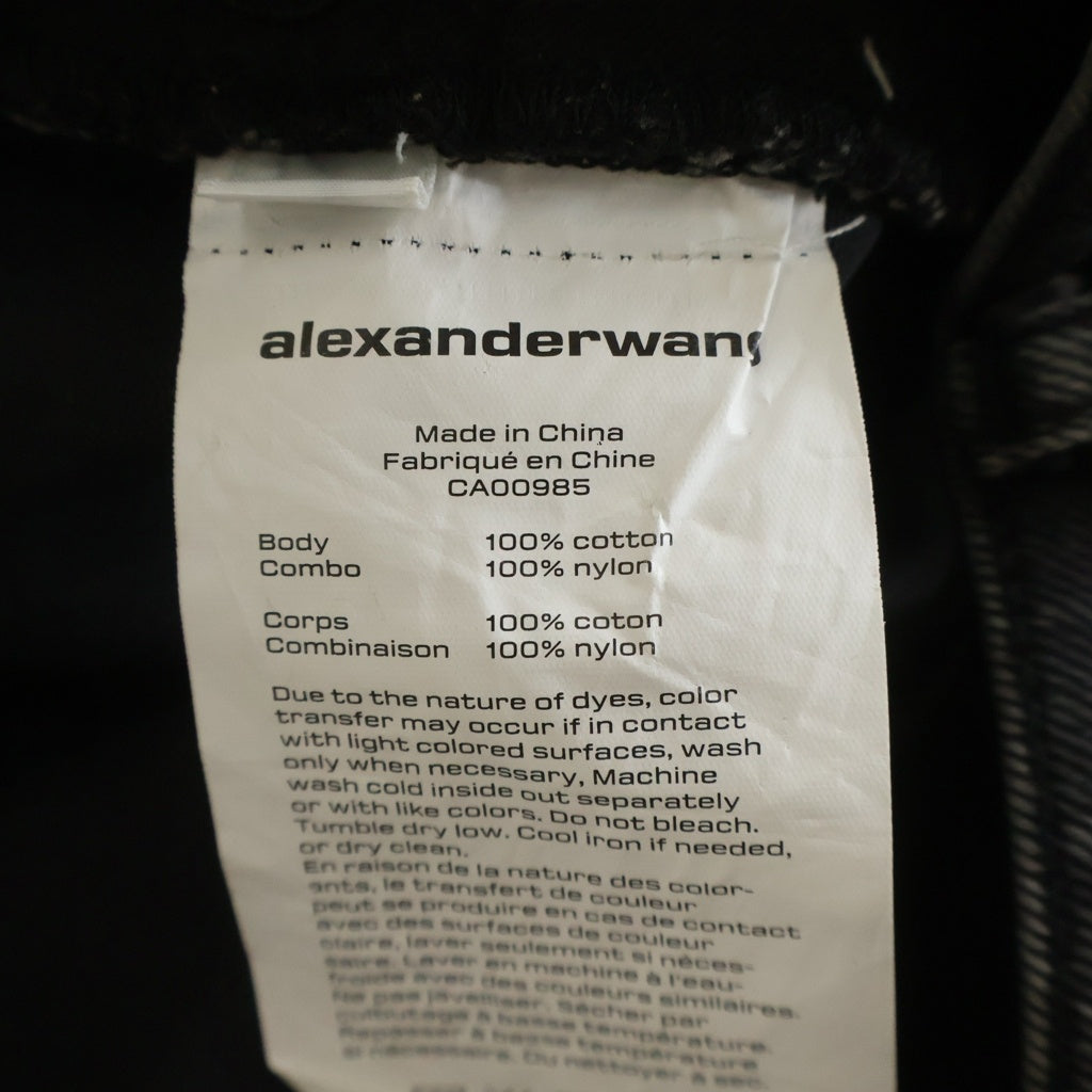 ALEXANDER WANG(アレキサンダーワン) Denim Nylon Pants ナイロン切替 デニムパンツ グレー
