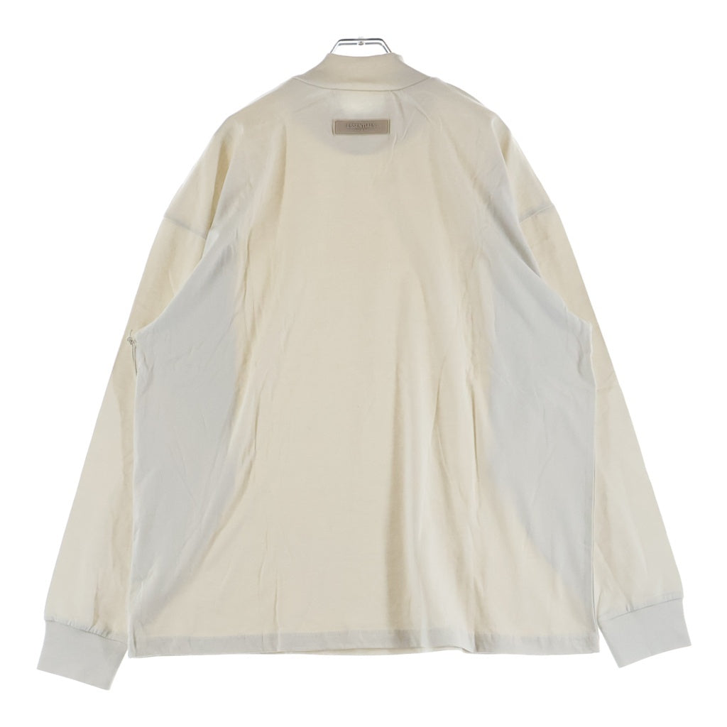 FEAR OF GOD ESSENTIALS(フィアオブゴッド エッセンシャルズ) L/S T-SHIRT フロントラバーロゴ 長袖Tシャツ ロンT ベージュ
