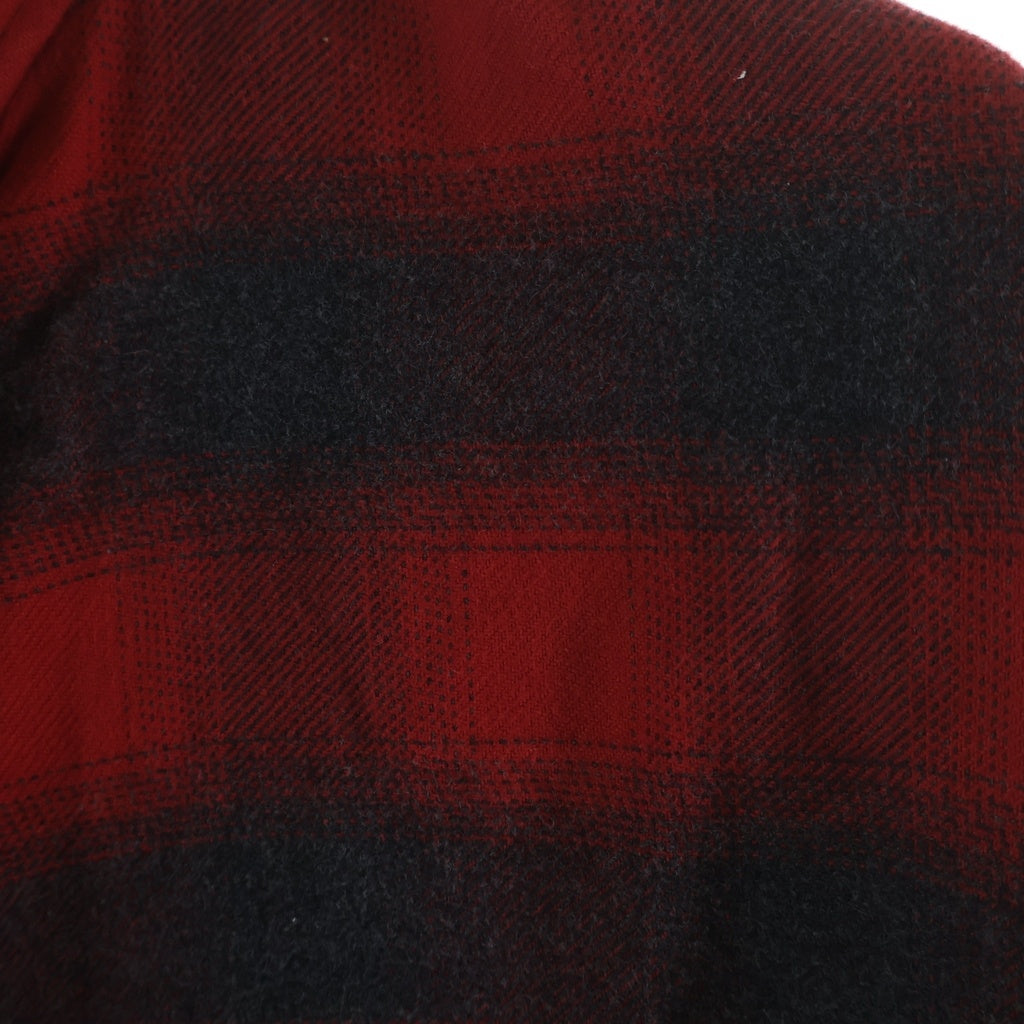 BALENCIAGA(バレンシアガ) Check Shirt バックロゴプリント 長袖チェックシャツ レッド 492513 TXB06