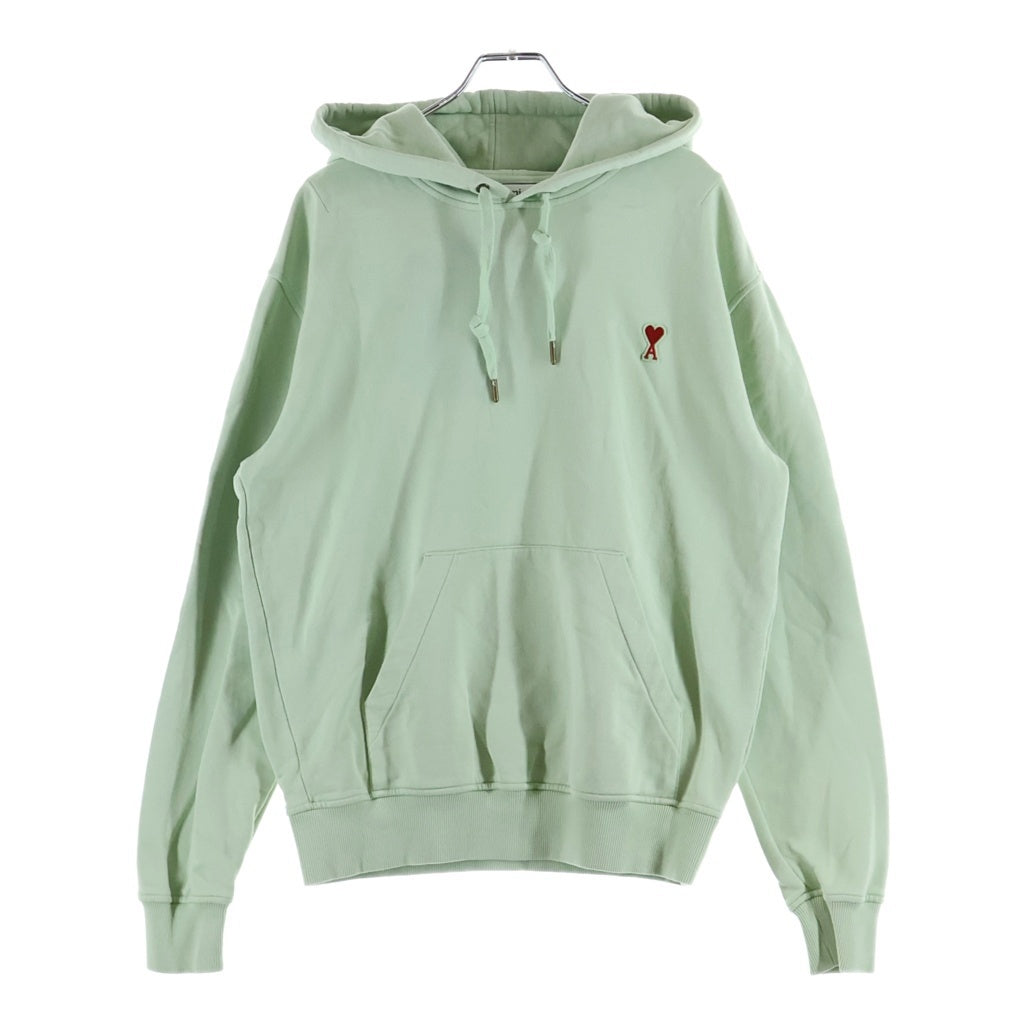 AMI Alexandre Mattiussi(アミアレクサンドルマテュッシ) Hoodie ロゴ刺繍 プルオーバースウェットパーカー フーディー グリーン H19J008.730