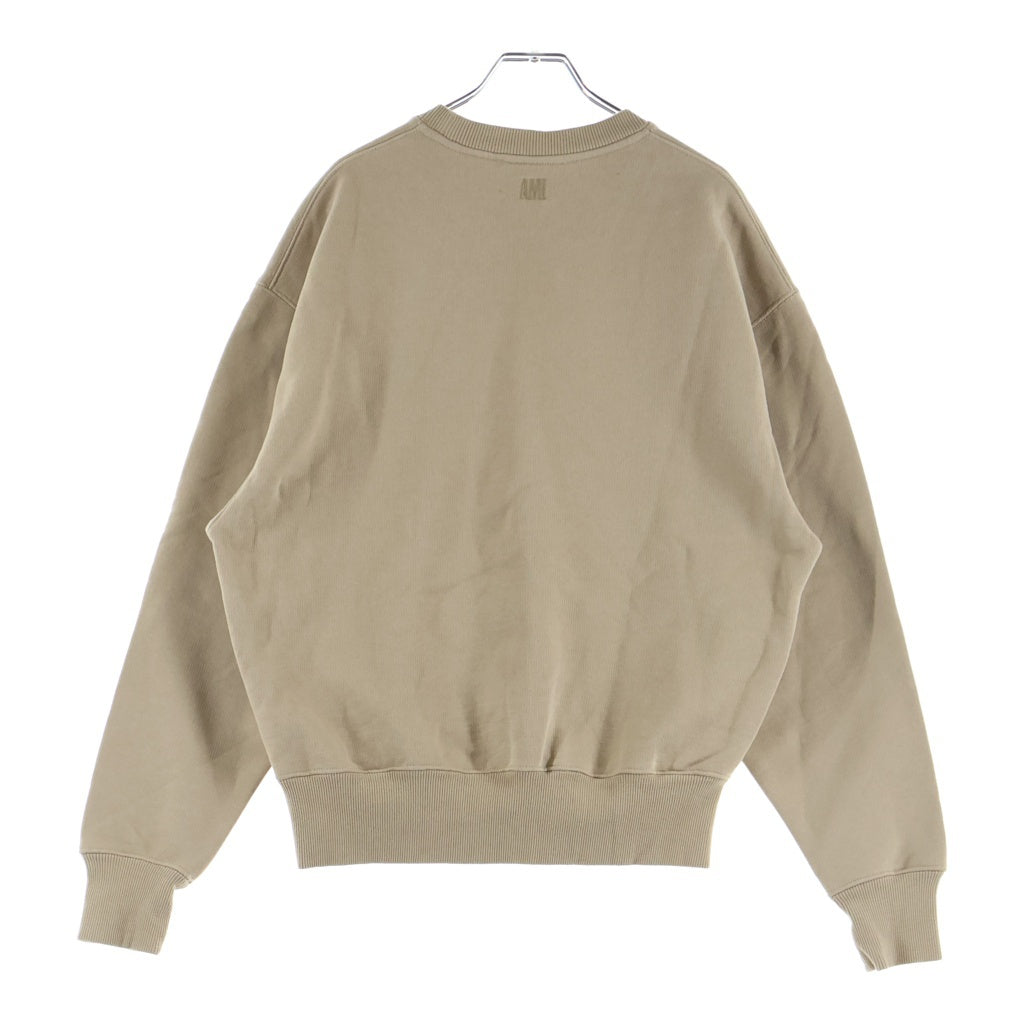 AMI Alexandre Mattiussi(アミアレクサンドルマテュッシ) Sweatshirt ロゴ刺繍 クルーネックスウェットトレーナー ベージュ A21HJ028.747