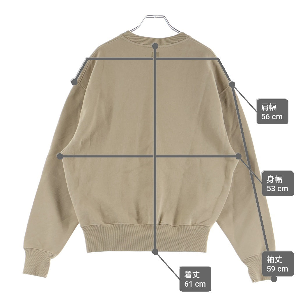 AMI Alexandre Mattiussi(アミアレクサンドルマテュッシ) Sweatshirt ロゴ刺繍 クルーネックスウェットトレーナー ベージュ A21HJ028.747