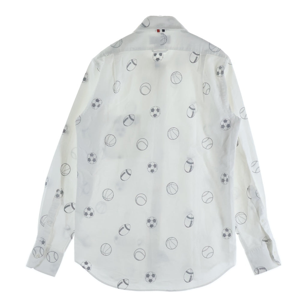 THOM BROWNE(トムブラウン) Shirt ロゴ刺繍 長袖シャツ ホワイト MWL272A-05035100