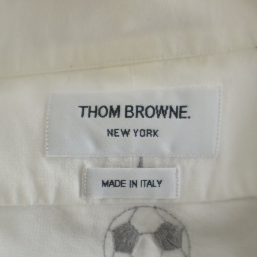 THOM BROWNE(トムブラウン) Shirt ロゴ刺繍 長袖シャツ ホワイト MWL272A-05035100