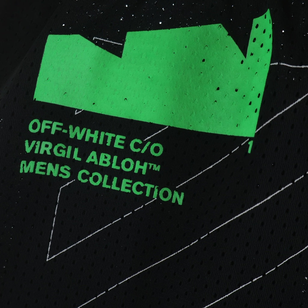 OFF-WHITE(オフホワイト) 20SS Arch Shape Mesh Shorts メッシュショーツ ハーフパンツ ブラック OMCI005R20101006