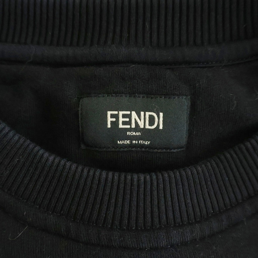 FENDI(フェンディ) Sweatshirt クルーネックスウェットトレーナー ブラック FY0812 A9MC