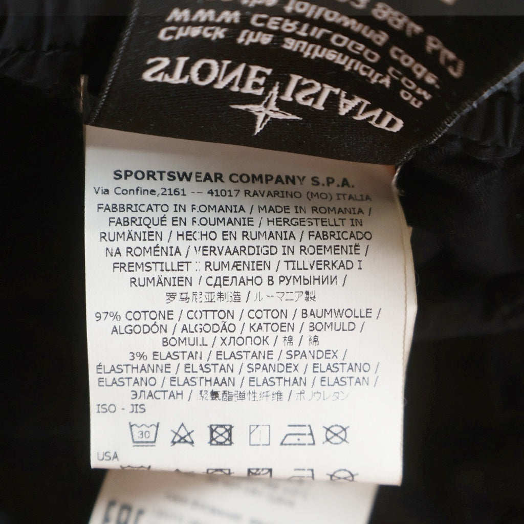 STONE ISLAND(ストーンアイランド) TYPE RE-T Cargo Pants ロゴワッペン カーゴパンツ ブラック 741531303