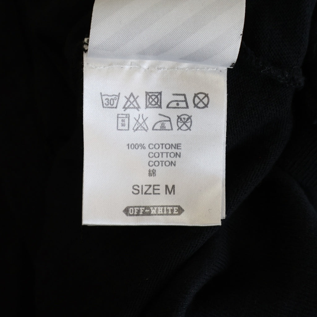 OFF-WHITE(オフホワイト) 15AW L/S T-Shirt ロゴプリント 長袖Tシャツ ロンT ブラック