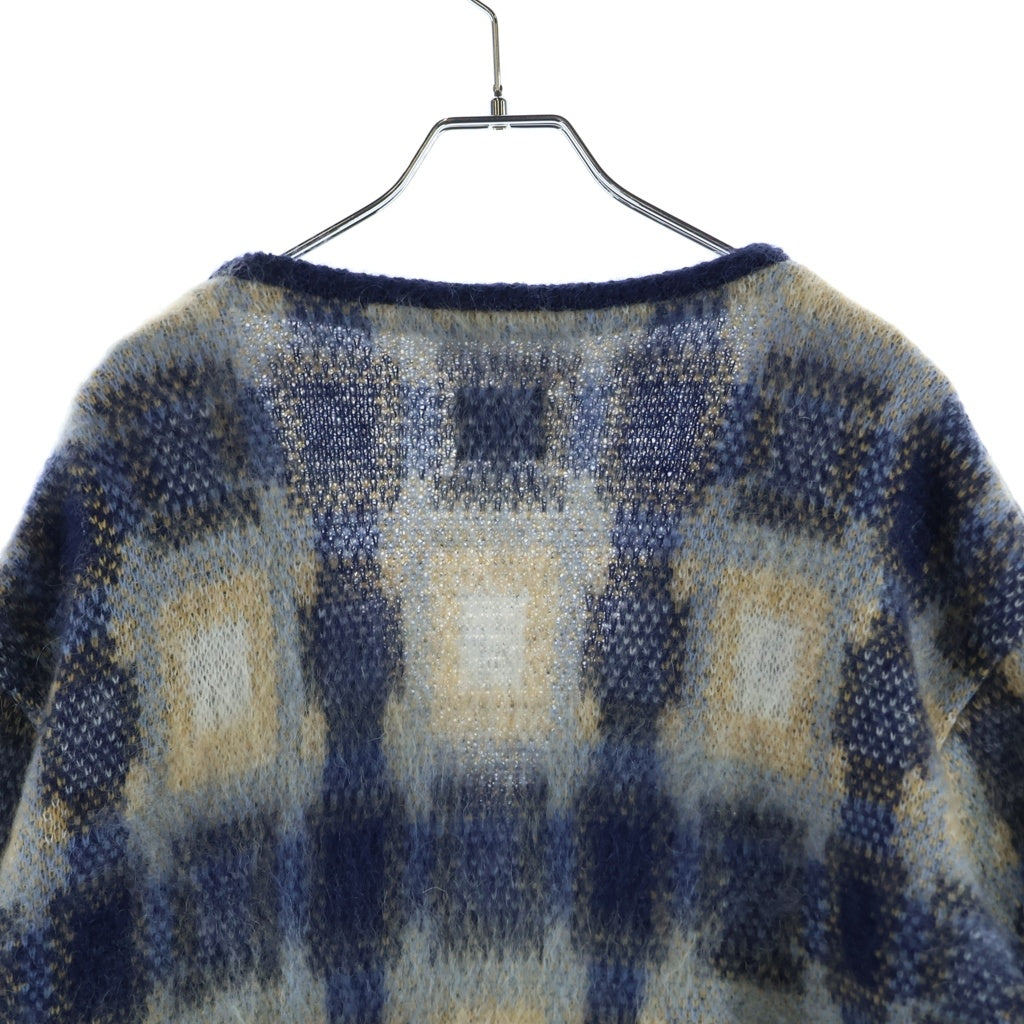 Needles(ニードルス) 22AW ×KITH Mohair Sheridan Cardigan キス モヘア シェリダンニットカーディガン ブルー LQ356
