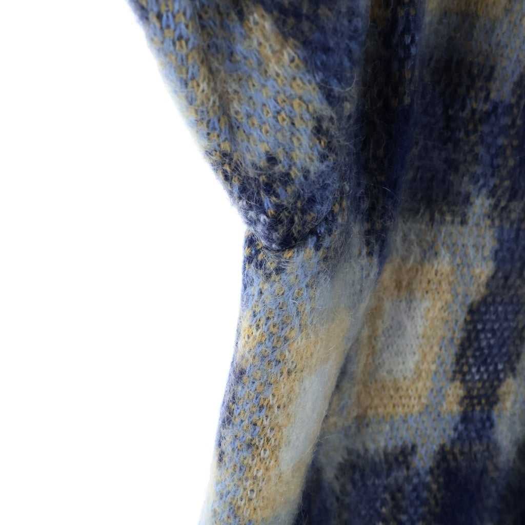 Needles(ニードルス) 22AW ×KITH Mohair Sheridan Cardigan キス モヘア シェリダンニットカーディガン ブルー LQ356