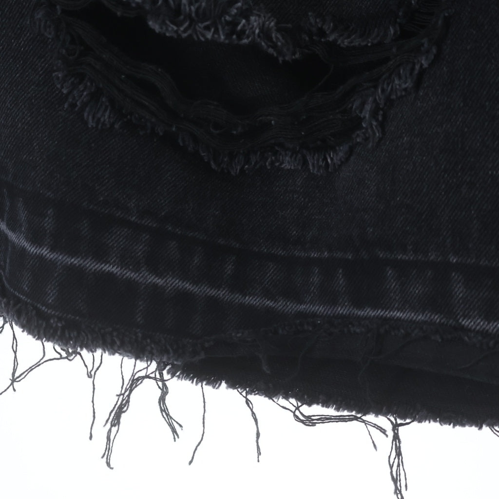 BREATH(ブレス) 25SS Suicide Studs Denim Shorts スタッズ装飾 ダメージ加工 デニムハーフパンツ ショーツ ブラック BR25SS-P1013