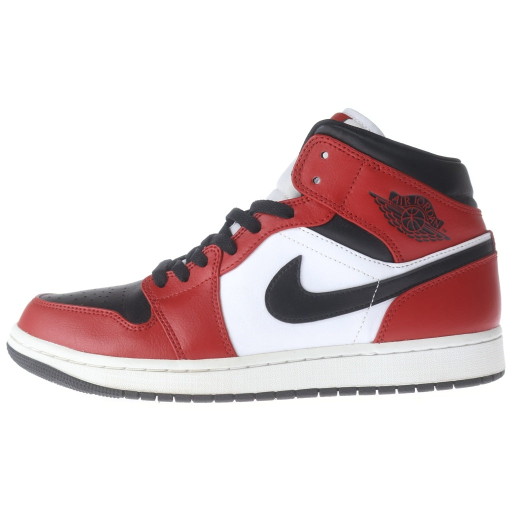 NIKE(ナイキ) AIR JORDAN 1 MID CHICAGO BLACK TOE エアジョーダン1 シカゴ ブラックトゥ つま黒 ミッドカットスニーカー ブラック/ホワイト/レッド US10/28cm 554724-069
