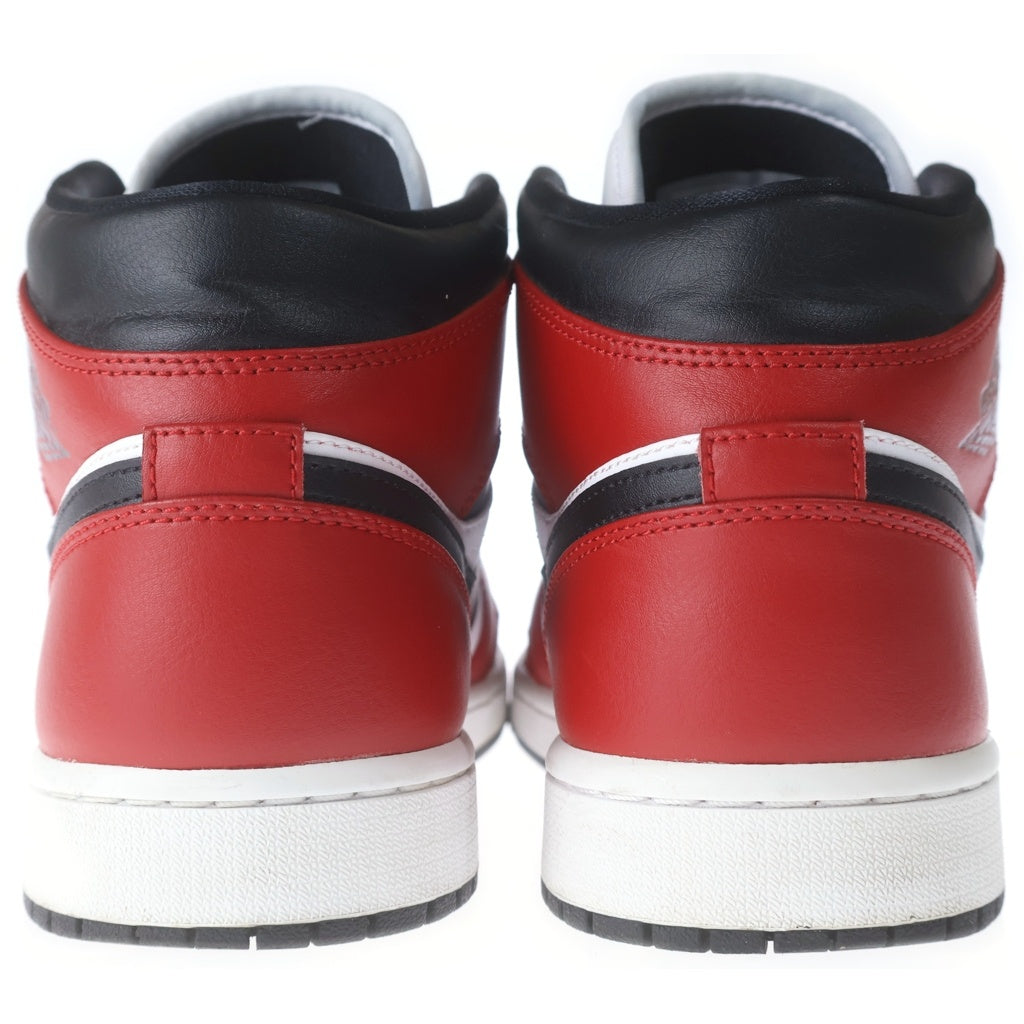 NIKE(ナイキ) AIR JORDAN 1 MID CHICAGO BLACK TOE エアジョーダン1 シカゴ ブラックトゥ つま黒 ミッドカットスニーカー ブラック/ホワイト/レッド US10/28cm 554724-069