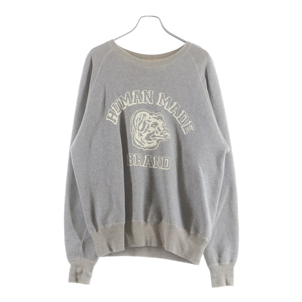HUMAN MADE(ヒューマンメイド) 12AW 初期 ロゴプリント クルーネック スウェットトレーナー グレー